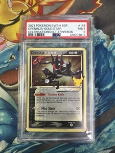 Pokémon TCG SWSH144 Greninja Gold Star Celebrations Card PSA 9 - Picture 1 of 2