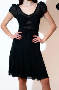Zac Posen Black Knee-length Silk Dress Size 34 - Picture 1 of 5