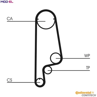 TIMING BELT CT1070 FOR HONDA CIVIC/MK/Hatchback/II/Shuttle/Mk/Fastback 1.2L 4cyl - Image 1 of 4