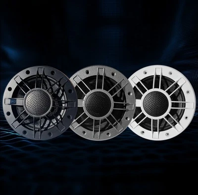 2 BLUAVE 7" Marine Coaxial Speakers With White Grills NEW - Image 1 of 4