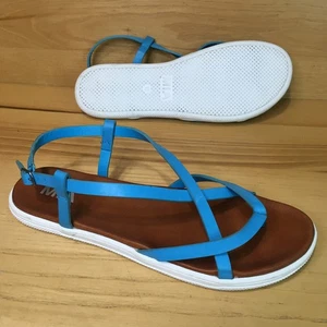 Sandalias informales con tiras en el tobillo MIA turquesa talla 10 - Imagen 1 de 14