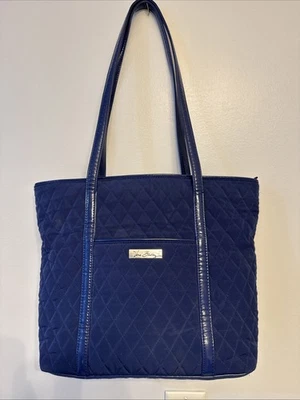 Vera Bradley Acolchado Bolso de Hombro Bolso de Mano Azul Marino Sólido Cierre de Cremallera 8 Bolsillos Foto 1 de 4