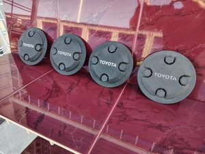 1989-1991 Toyota Corolla Wheel Center Caps Set Of (4) Black Hubcaps OEM # 716814 - Picture 1 of 18