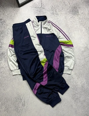 Vintage 90’s Adidas Multicolor Tracksuit Jacket Pants Set Retro Men's Size M - Image 1 of 4