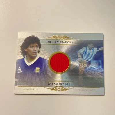 2014 Futera Unique World Football Diego Maradona  /111 Game Used Memorable Patch - Image 1 of 4