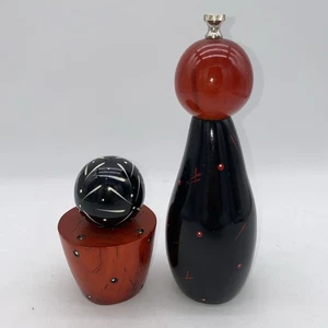 William Bounds Art Holz Salzstreuer & Pfeffermühle Set Wilhelm signiert - Bild 1 von 21