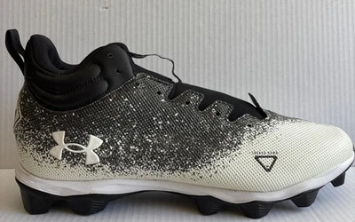 Under Armour Highlight MC Football Cleats Men’s 16 Black White Mid Cleats Shoes - Image 1 of 4