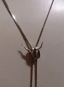 Vtg Bullhead Silver-toned Boho Necklace - Picture 1 of 5