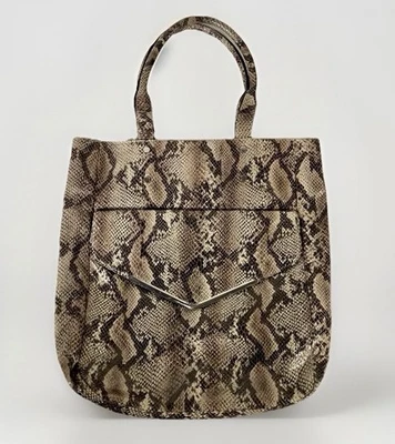 Mossimo Faux Snakeskin Leather Large Classic Carry All Tote Purse - Image 1 of 4