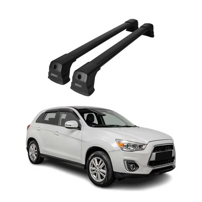 Roof Rack Cross Bars for Mitsubishi Outlander Sport 2011-2023 Alu Black 2 Pcs - Изображение 1 из 4