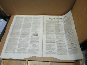 ILE MAURICE rare ancien journal LE MAURICIEN N°2587 de 1851 - Picture 1 of 2