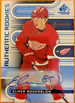 2022-23 Upper Deck SP Game Used #195 Elmer Soderblom Authentic Rookies Blue Auto - Image 1 of 2