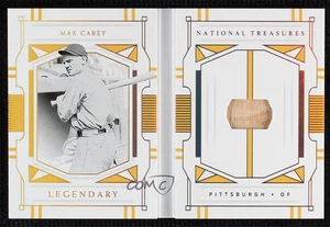 Folletos National Treasures Legendary Materials 2021 Holo Gold/25 Max Carey Salón de la fama - Imagen 1 de 3
