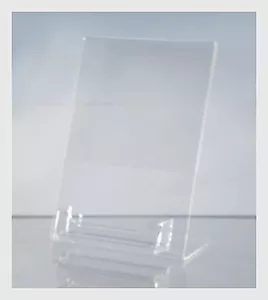 10 Acryl 5 Zoll x 7 Zoll schräge Bilderrahmen Halter mit Visitenkarten Halter - Bild 1 von 2