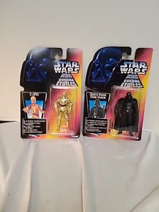 Kenner Star Wars The Power Of The Force C-3PO and Darth Vader New Old Stock - Picture 1 of 10