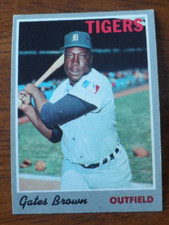1970 TOPPS BASEBALL #98 GATES BROWN DETROIT TIGERS EX-MT B-6