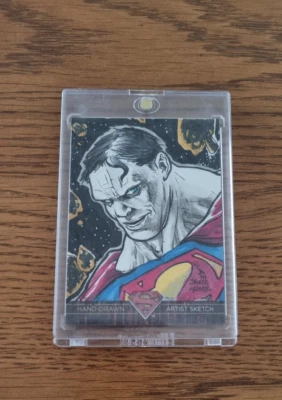 DC Comics Superman the Legend Hand Drawn Artist Sketch Card - Bizarro 1 of 1 - Image 1 of 2