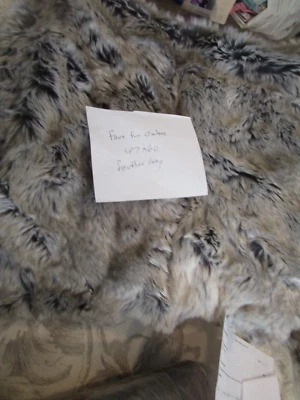 West Elm faux fur ombre feather gray throw 47 X 60  New wo tag - Image 1 of 2