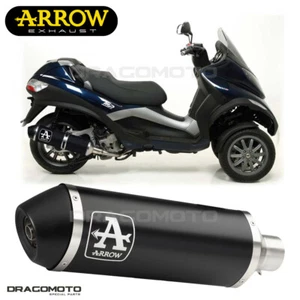 Piaggio MP3 400 LT 2007-2011 Schalldämpfer ARROW URBAN ALU schwarz - Bild 1 von 4