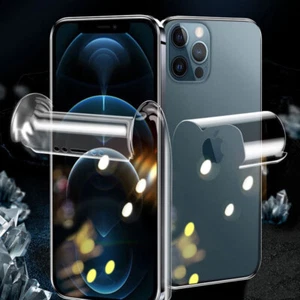 For iPhone 13 12 11 Pro Max Mini Front and Back Clear HD Transparent Skin e - Zdjęcie 1 z 8