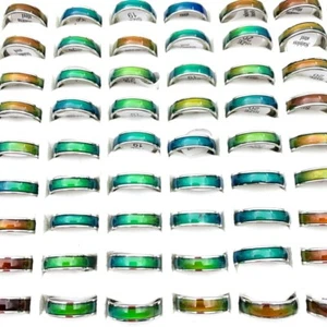 Großhandel 100stk. Edelstahl Ringe Farbe ändern Stimmung Mode Schmuck - Bild 1 von 7