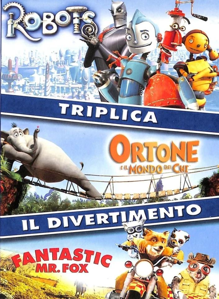 DVD Robots-Ortone-Fantastic Mr. Fox ITA nuovo EDIT. ed. 20th Century Fox B61