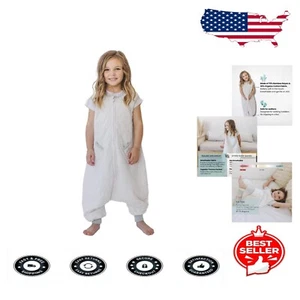 Footed Toddler Sleep Sack - Lightweight 0.8 TOG Sleep Bag for Active Walkers - Picture 1 of 10