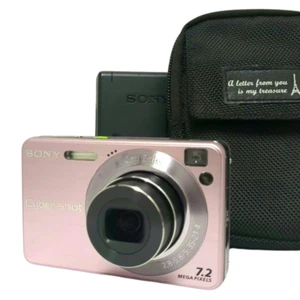 Sony Cybershot DSC-W120 Pink 7.2MP Compact Digital Camera 4x zoom From Japan - Picture 1 of 12