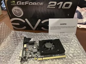 EVGA NVIDIA GeForce 210 1024MB DDR3 PCI-E 2.0 16X Graphics Card Low Profile - Picture 1 of 13