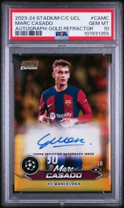 2023-24 Topps Stadium Club Marc Casado solo socio Auto Gold /50 PSA 10 POP 1 - Foto 1 di 2
