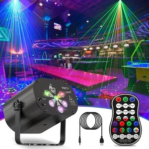 RGB+UV LED 480Muster LaserProjektor Partylicht Bühnenbeleuchtung Weihnachten USB - Bild 1 von 14