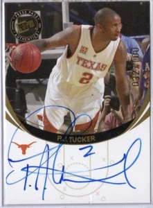 2006 Press Pass Basketball P J Tucker Gold Texas Autographed Card #32/100 - Picture 1 of 2