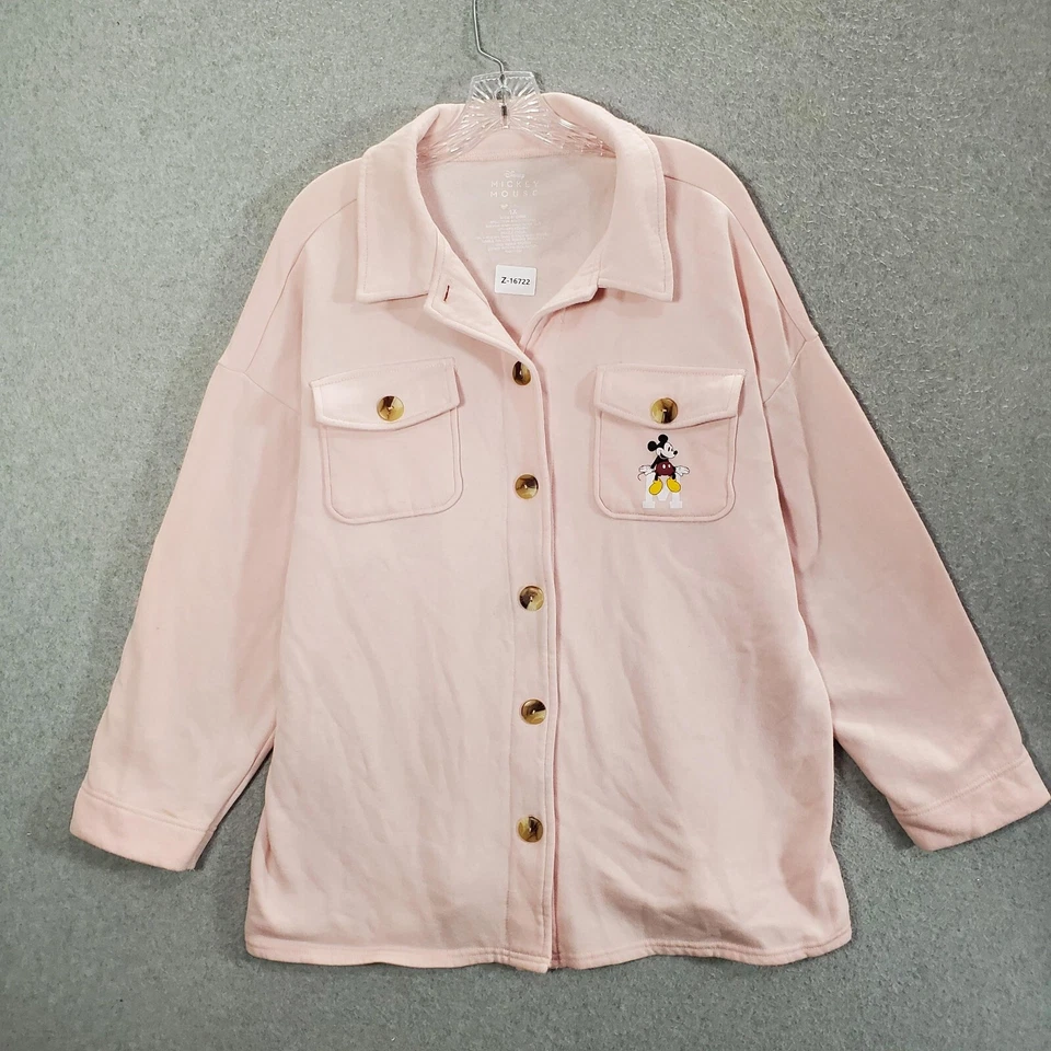 Chaqueta Disney Mujer 1x Rosa Forrada de Vellón Mickey Mouse Manga Larga Cuello Foto 1 de 4