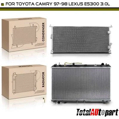 2Pcs Radiator & AC Condenser Kit for Toyota Camry 1997-1998 Lexus ES300 V6 3.0L - image 1 of 4