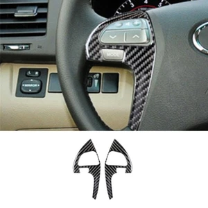 Carbon Fiber Steering Wheel Button Trim Cover For Toyota Highlander 2008-2013 - Picture 1 of 10