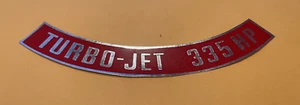 Turbo-Jet Air Cleaner Decal 335 HP Camaro Nova Chevelle Impala Corvette DC149 - Picture 1 of 1
