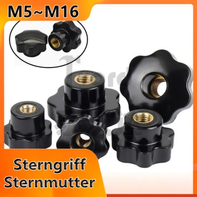 Sterngriff  M5 M6~M16 Flügelschrauben Rändelschraube sternmutter Sternschraube - Bild 1 von 4