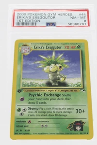 PSA 8 NEAR MINT MINT 2000 Pokémon Gym Heroes #44 Erika's Exeggutor 1st Edition! - Bild 1 von 4