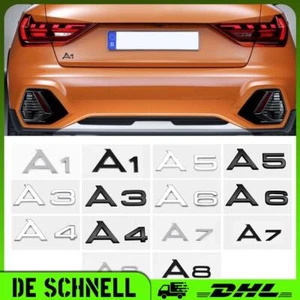 Schriftzug Emblem Sticker Kofferraum Silber, Schwarz Aufkleber Für Audi A-Klasse - Bild 1 von 20