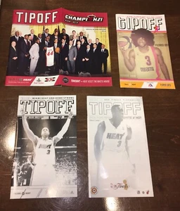 (4) DWYANE WADE MIAMI HEAT PROGRAM NBA JERSEY RETIREMENT LOT FINALS WHITE HOUSE - Picture 1 of 1