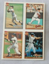 1991 Topps Cracker Jack Steve Sax Matt Williams Gregg Olson Alan Trammell