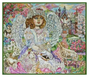 Patrón de punto de cruz contado ángel bíblico del artista contemporáneo Yumi Sugai - Imagen 1 de 1