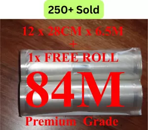 VACUUM HEAT SEALER FOOD SAVER BAGS 84Mx28CM ROLLS.PREMIUM QUALITY.SUIT SUNBEAM - Picture 1 of 4