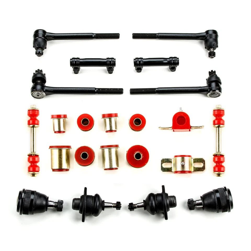 Red Poly Front End Suspension Rebuild Kit Fits 1971 - 1973 Chevrolet Full Size - Image 1 of 4