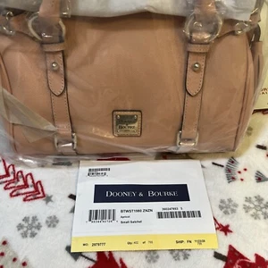 Dooney & Bourke Pebble Leather Small Satchel in Apricot (Factory Seal) NWTS - Picture 1 of 8