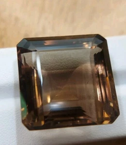 Gargantuan smokey quartz gemstone - faceted natural bronze quartz 98.20 CTS - Picture 1 of 13