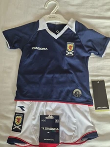 Scotland football 2008/2009 DIADORA home kit size age 6-9 months Genuine & BNWT - Picture 1 of 8