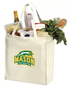 George Mason University Grocery Shopping Bag GMU Patriots Reusable Cotton Bag - Picture 1 of 4