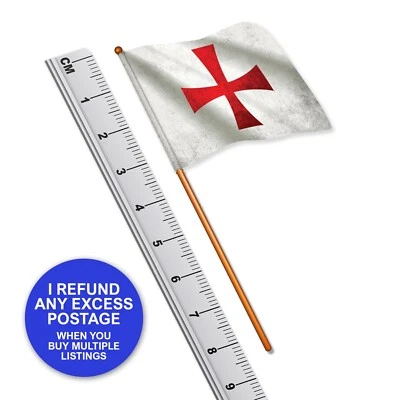 Knights Templar All White Flag (Quality Vinyl) 1:32 Scale Britains Deetail Style - Image 1 of 3