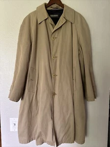 Brooks Brothers Traveler England Heavy Duty Canvas Wool Lined Trench Jacket 40L - Picture 1 of 24